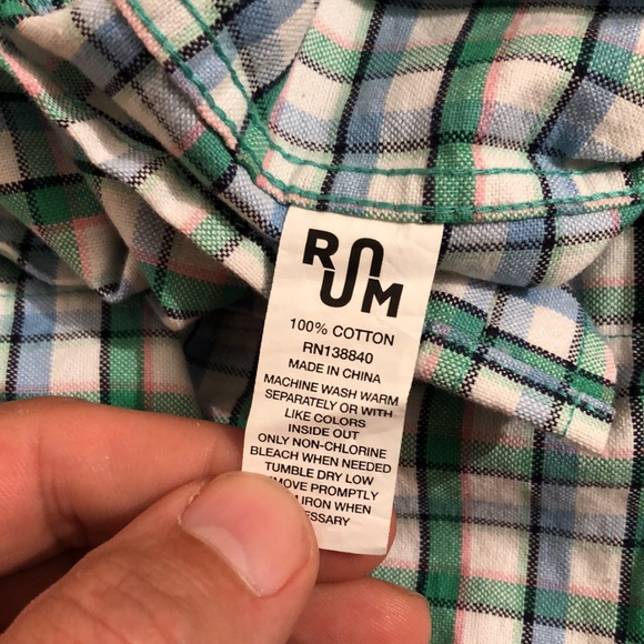 RUUM Boys or Kid’s Flannel Button Down Shirt, size Small 7/8 - Picture 7 of 10